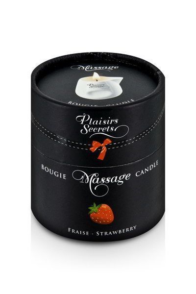 Масажна свічка Plaisirs Secrets Strawberry (80 мл), керамічний посуд SO1848 фото