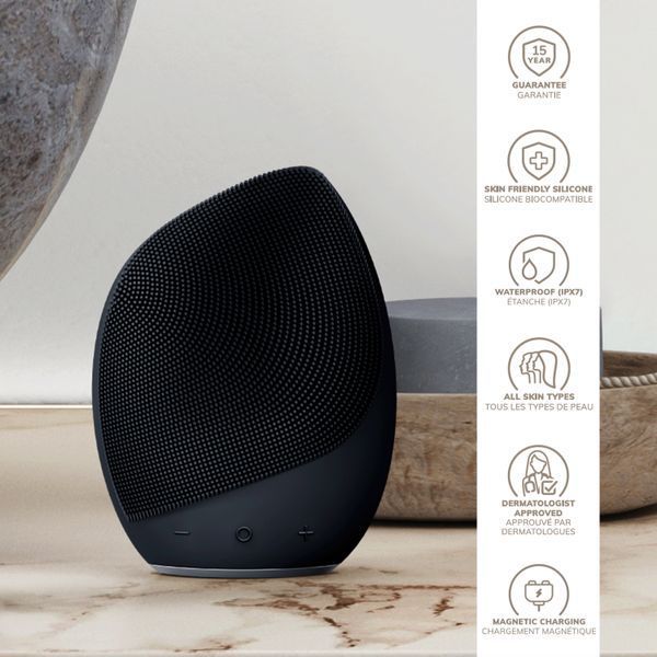 Электронная ультразвуковая щетка для лица GESKE Sonic Facial Brush 5в1 black HB0069 фото