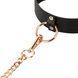 Нашийник з повідцем Rosy Gold - Collar with Leash - Black SX1199 фото 5