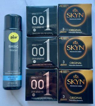 Набір OLO Feeling Ultrathin 001 + Skyn Original 18 штук + Лубрикант pjur Basic Waterbased, 100 мл SOS3775 фото