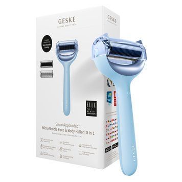 Электронный роллер для лица и тела с микроиглами GESKE MicroNeedle Face&Body Roller 8в1 aquamarine HB0204 фото