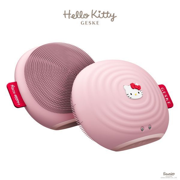 Електронна ультразвукова щітка для обличчя GESKE Sonic Facial Brush 4в1 by Hello Kitty pink HB0243 фото