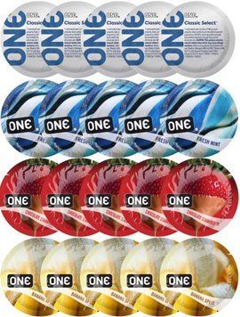 Набір з 20 шт ONE Classic Select + ONE Fresh Mint + ONE Chocolate Strawberry + ONE Banana Split SOS8218 фото