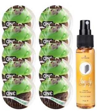 Комплект ONE Mint Chocolate 10 шт + Sensuva Deeply Love You Butter Rum (29 мл) SOS13869 фото
