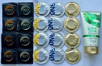 Набір з 20 штук One, Skyn + лубрикант LUBE TUBE NATURE, 150 мл ORGIE SOS4026 фото