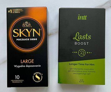 Набір SKYN Large 10 шт - Пролонгатор для чоловіків Intt Lasts (15 мл) SOS2807 фото