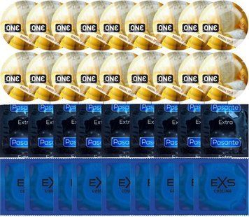 Набір 36 шт ONE ONE Banana Split + Pasante Extra Safe + EXS EXS Cooling SOS7520 фото