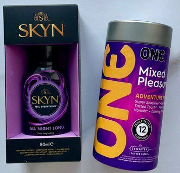Набір ONE Mixed Pleasures 12 шт + Лубрикант на силіконовій основі SKYN ALL NIGHT LONG, 80 мл SOS1227 фото