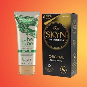 Набір SKYN Original 10 шт та Лубрикант LUBE TUBE NATURE, 150 мл ORGIE SOS4376 фото