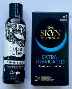 Набір SKYN Extra Lube 24 шт - Лубрикант SEMEN LUBE intimate gel, 150 мл Orgie SOS3335 фото