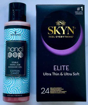 Комплект SKYN Elite 24 шт - Лубрикант Sensuva Handipop Cotton Candy (125 мл) SOS3385 фото