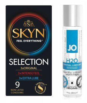 Набор : Skyn Selection 9 шт и Лубрикант System JO H2O ORIGINAL (30 мл) SOS79 фото