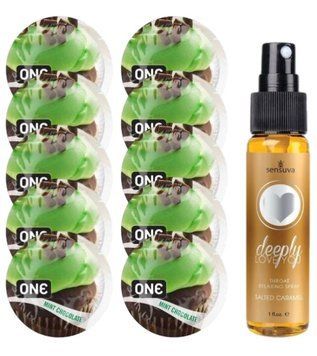 Комплект ONE Mint Chocolate 10 шт + Sensuva Deeply Love You Salted Caramel (29 мл) SOS13868 фото