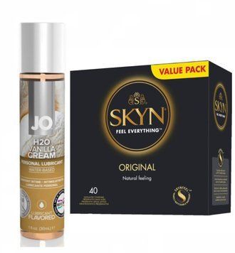 SKYN ORIGINAL 40 шт та Лубрикант System JO H2O &mdash; VANILLA CREAM 30 мл SOS191 фото