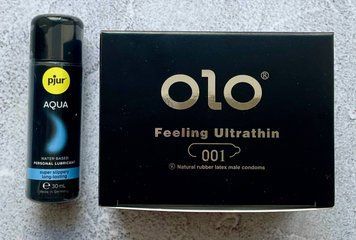 Комплект OLO Feeling Ultrathin 001 10 шт - Лубрикант pjur Aqua 30 мл SOS2658 фото