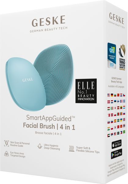 Щітка для обличчя GESKE Facial Brush 4в1 turquoise HB0048 фото