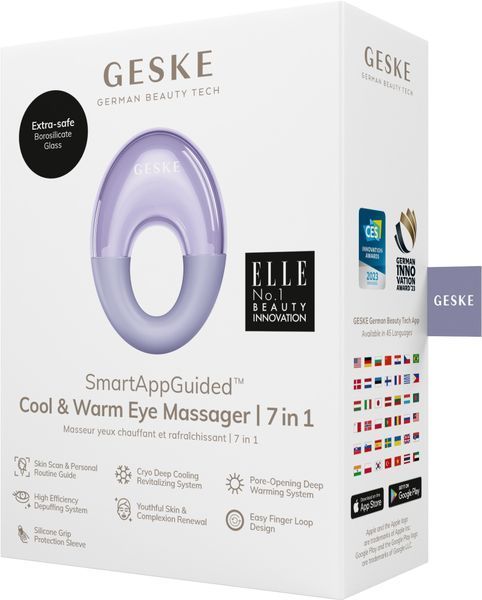 Масажер для очей GESKE Cool&Warm Eye Massager 7в1 purple HB0314 фото