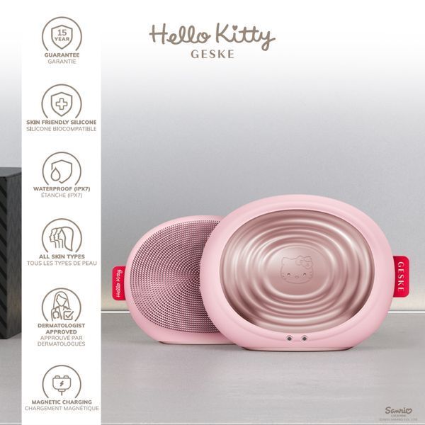 Электронная ультразвуковая термощетка для лица GESKE Sonic Thermo Facial Brush 5в1 HB0245 фото