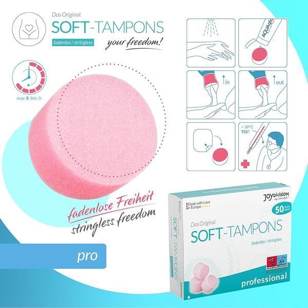 М'який тампон для сексу SOFT TAMPONS Professional, 1 шт. JOYDIVISION JD2 фото