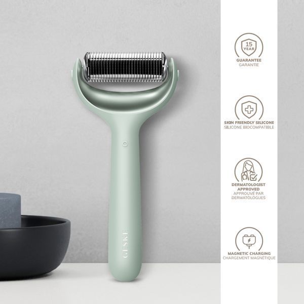 Электронный роллер для лица и тела с микроиглами GESKE MicroNeedle Face&Body Roller 8в1 green HB0206 фото