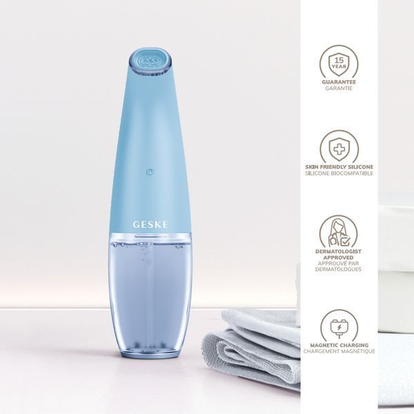 Очищуючий засіб для обличчя GESKE Aqua-Stream Face Cleanser 8в1 aquamarine HB0395 фото