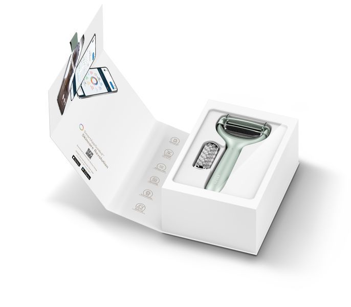Электронный роллер для лица и тела с микроиглами GESKE MicroNeedle Face&Body Roller 8в1 green HB0206 фото