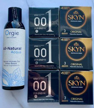 Набір OLO Feeling Ultrathin 001 + Skyn Original 18 штук + Лубрикант ALL-NATURAL Acqua 150 мл Orgie SOS3778 фото