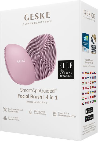 Щітка для обличчя GESKE Facial Brush 4в1 pink HB0049 фото