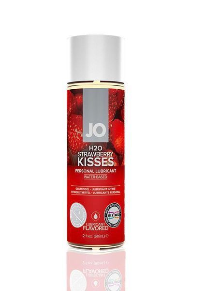 Змазка на водній основі System JO H2O &mdash; Strawberry Kiss (60 мл) без цукру, рослинний гліцерин SO5225 фото