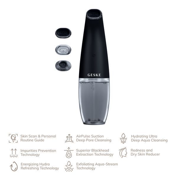 Очищающее средство для лица GESKE Aqua-Stream Face Cleanser 8в1 black HB0396 фото