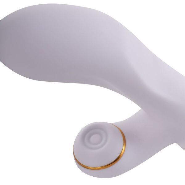 Вибратор-кролик с флогером LOCKINK SEVANDA Whip Vibrating Massage Wand - White & Golden SX0904 фото
