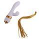 Вибратор-кролик с флогером LOCKINK SEVANDA Whip Vibrating Massage Wand - White & Golden SX0904 фото 6