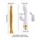 Вибратор-кролик с флогером LOCKINK SEVANDA Whip Vibrating Massage Wand - White & Golden SX0904 фото 7