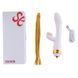 Вибратор-кролик с флогером LOCKINK SEVANDA Whip Vibrating Massage Wand - White & Golden SX0904 фото 8