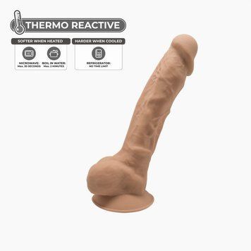 Фалоімітатор SilexD Johnny Caramel (MODEL 1 size 7in), двошаровий, силікон + Silexpan, діаметр 3,5см SO3835 фото