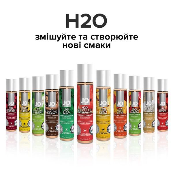Змазка на водній основі System JO H2O &mdash; Watermelon (60 мл) без цукру, рослинний гліцерин SO5226 фото