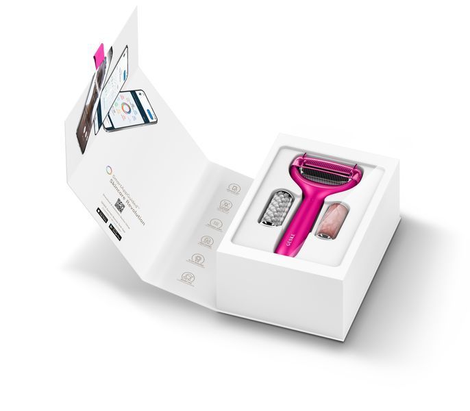 Ролер для голкової мезотерапії обличчя та тіла GESKE MicroNeedle Face&Body Roller 9в1 magenta HB0208 фото