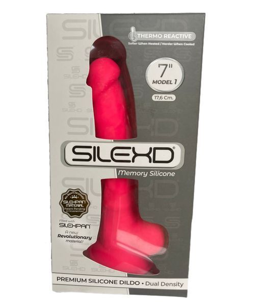 Фаллоимитатор SilexD Johnny Pink (MODEL 1 size 7in), двухслойный, силикон+Silexpan, диаметр 3,5см SO3150 фото