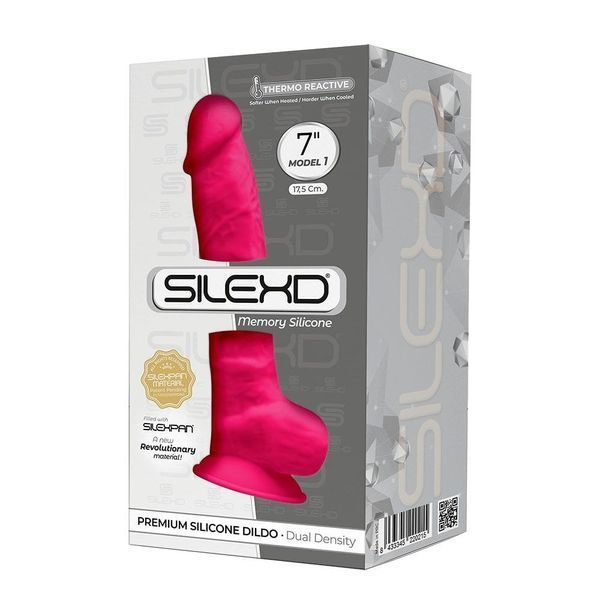 Фаллоимитатор SilexD Johnny Pink (MODEL 1 size 7in), двухслойный, силикон+Silexpan, диаметр 3,5см SO3150 фото