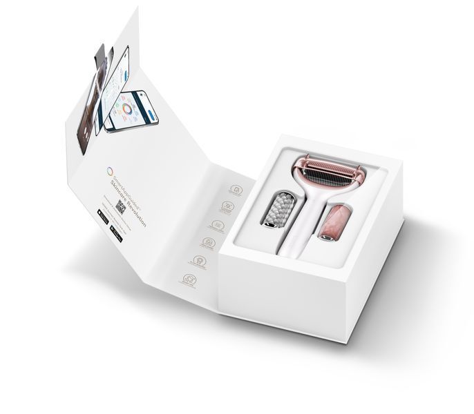 Ролер для голкової мезотерапії обличчя та тіла GESKE MicroNeedle Face&Body Roller 9в1 starlight HB0209 фото