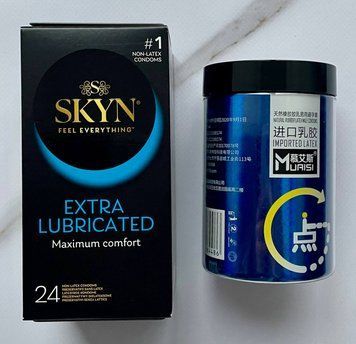 Комплект SKYN Extra Lube 24 шт + Muaisi 0.02 мм Blue 12 шт SOS2762 фото