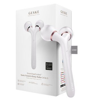 Електронний ультразвуковий ролик для обличчя та тіла GESKE Sonic Facial&Body Roller 4в1 starlight HB0032 фото