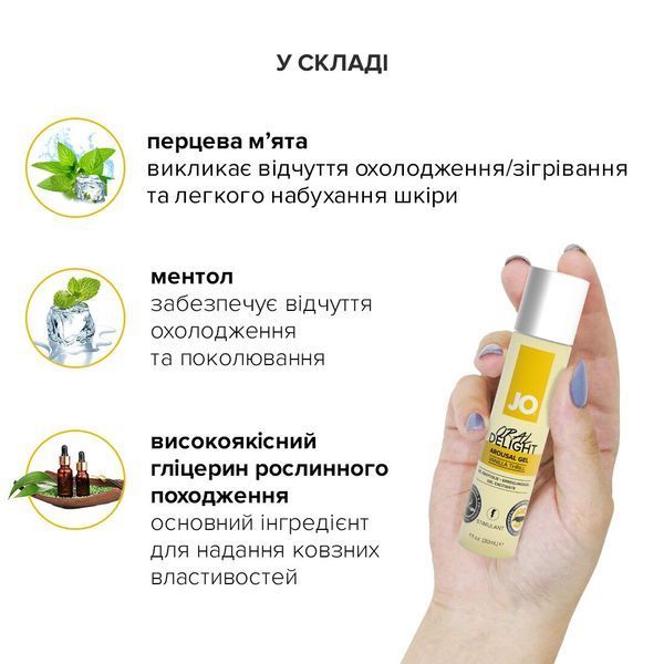Гель для оральных ласк System JO Oral Delight - Vanilla Thrill (30 мл), эффект холод-тепло SO1495 фото