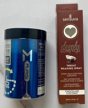 Комплект Muaisi 0.02 мм Blue 12 шт - Спрей Sensuva Deeply Love You Chocolate Coconut (29 мл) SOS2863 фото