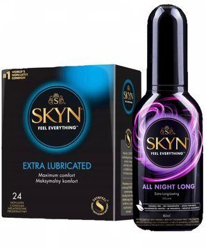 SET Skyn Extra Lube 24 шт + лубрикант Skyn All Night Long 80 ml SK37 фото