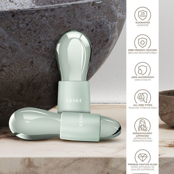 Двойной массажер для глаз GESKE Cool&Warm Duo Eye Massager 7в1 green HB0321 фото