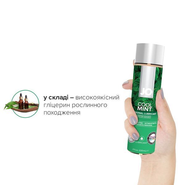 Змазка на водній основі System JO H2O &mdash; Cool Mint (120 мл) без цукру, рослинний гліцерин SO1775 фото
