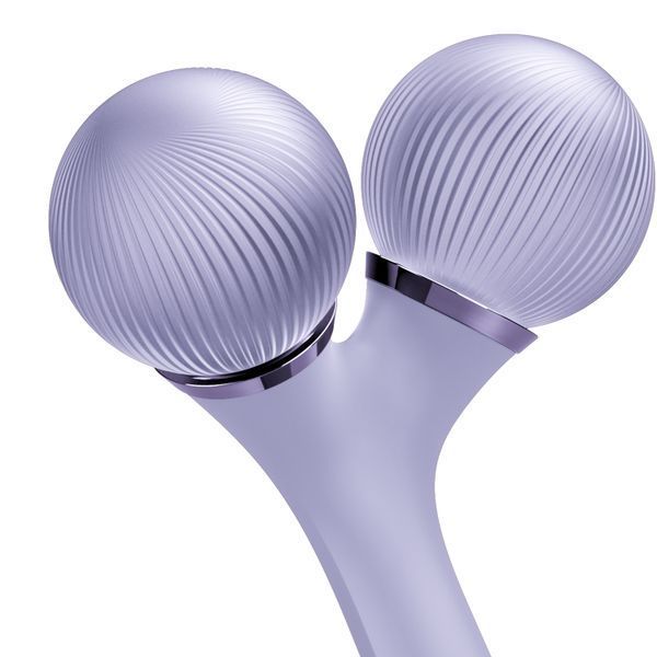 Електронний ультразвуковий ролик для обличчя та тіла GESKE Sonic Facial&Body Roller 4в1 violet HB0034 фото
