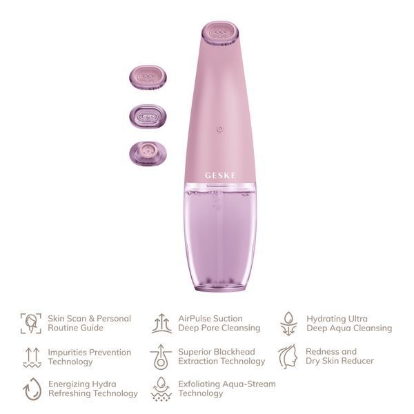Очищуючий засіб для обличчя GESKE Aqua-Stream Face Cleanser 8в1 pink HB0401 фото
