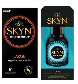 Набор : SKYN Large 10 шт и Лубрикант SKYN AQUA FEEL 80 мл SK95 фото